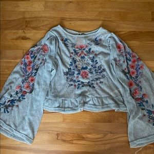 Free People Sheer Beaded Top